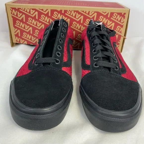 Vans Old Skool Velvet Parisian Night Black Cerise Red shoes NWB Unisex Men’s 7 W - Picture 7 of 11